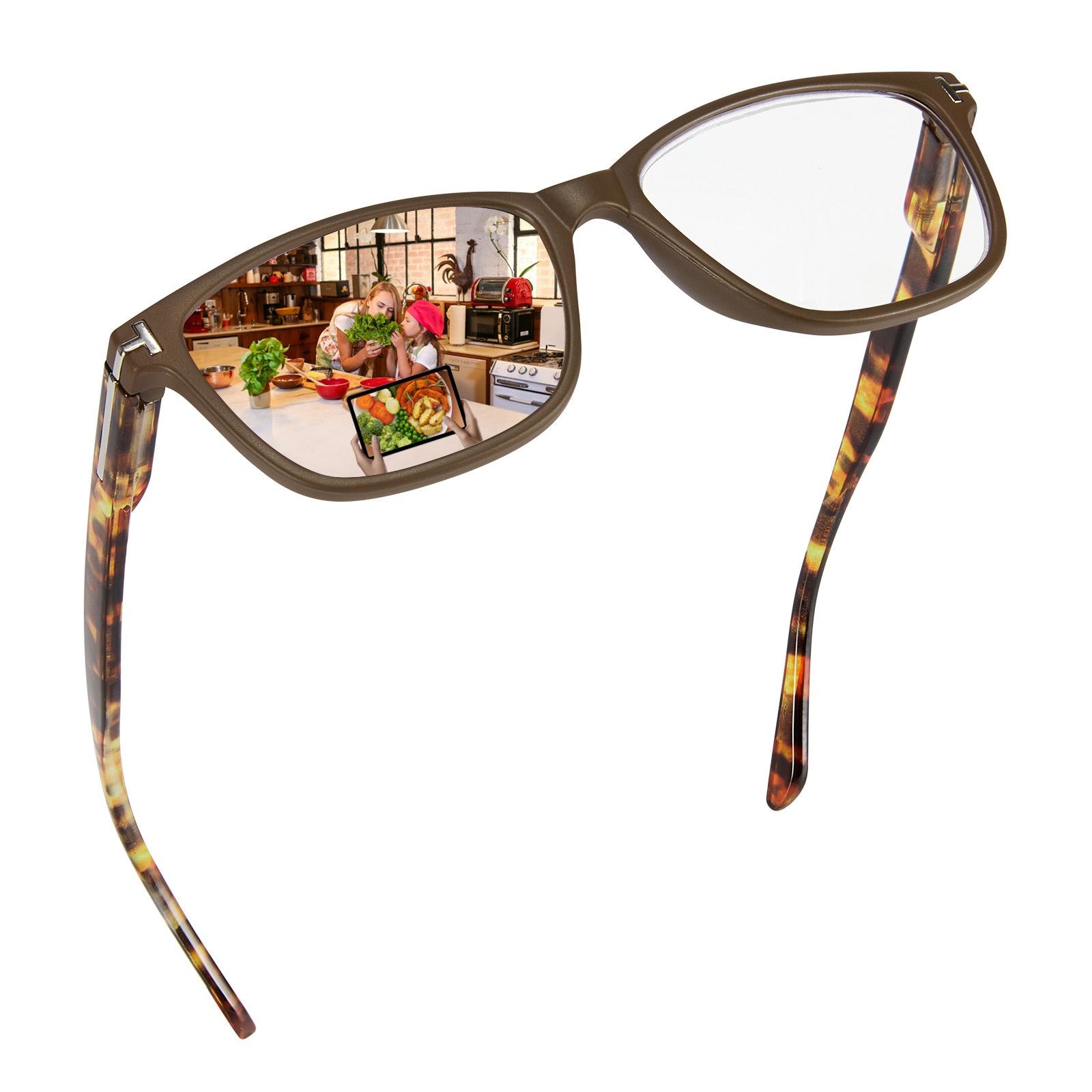 Progressive Reading Glasses Men Women Photochromic Multifocal Glasses Blue Light Blocking UV400 No-Line Spring Hinge