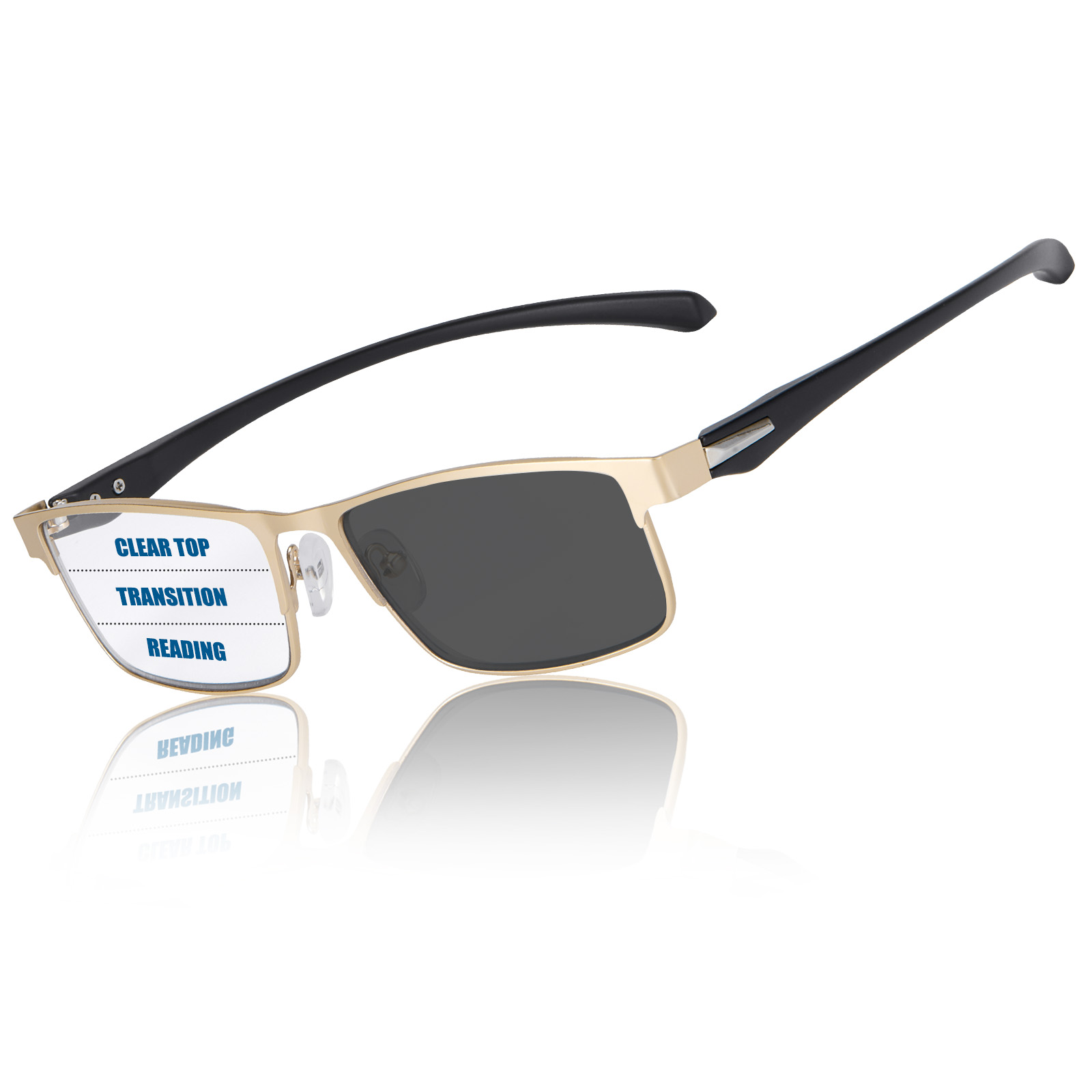 Photochromic Progressive Multifocus Reading Glasses Men Transition Blue Light Blocking Multifocal Computer Readers